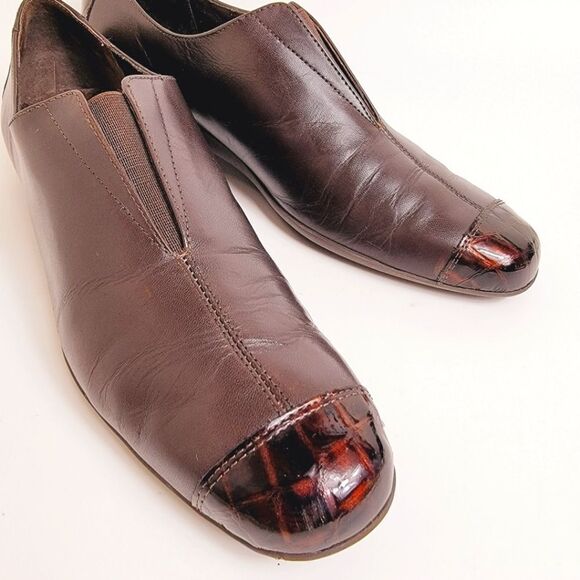 CLEARANCE The Walking Cradles Company Tic Toc Slipon Croc Toe Brown Shoe Size 11 - Picture 2 of 10